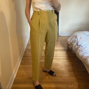 Butter yellow gingham balloon pants